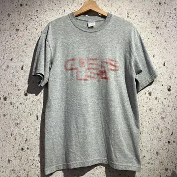 미국제 90년대-00년대 GUESS 로고 프린트 티셔츠 게스 그레이