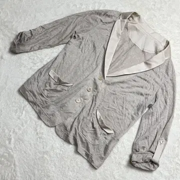 이비스트 IVISUTO 저지 (XL) 7부 소매 가디건 베이지