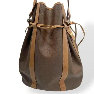 새상품급 LANCEL 란셀 숄더백 복조리 PVC 가죽 브라운