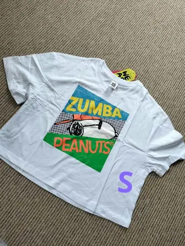 ZUMBA PEANUTS 화이트 티셔츠 S 여성용 새상품