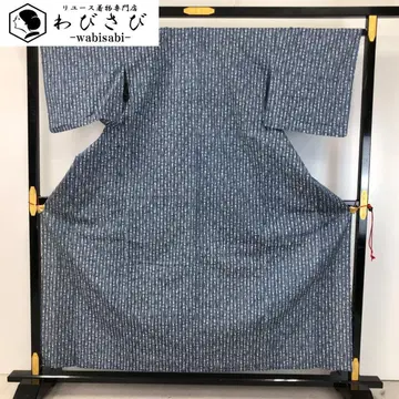 여름 기모노 유카타 귀여운 작은 꽃 무늬 연한 남색 K-4993