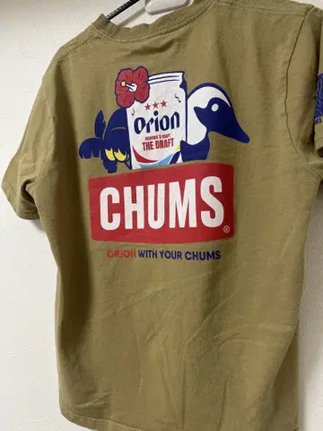 CHUMS 오리온 맥주 티셔츠 M 카키