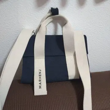MARHEN.J ROY MINI 토트백 네이비 캔버스 소재