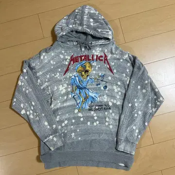 metallica 메탈리카 후드티 트레이닝복 블리치 가공 레어
