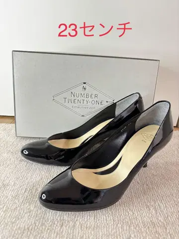 NUMBER TWENTY-ONE 블랙 펌프스 23cm