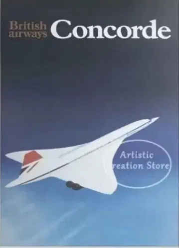 콩코드 CONCORDE A4 아트 포스터 캔버스 소재 브리티시