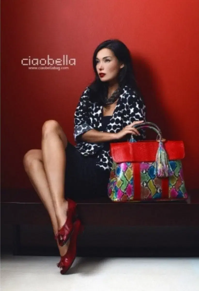Ciao bella Real Python Snakeskin Clutch, New