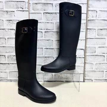 GYDA 제이다 레인부츠 롱 기장 블랙 벨트 38/L