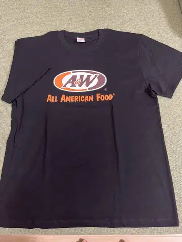 A&W All American Food 티셔츠 L 사이즈 네이비