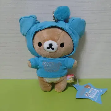 리락쿠마 후드티 봉제 인형 [라이트 블루]