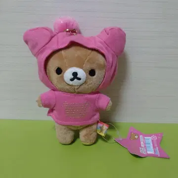 리락쿠마 후드티 봉제 인형 [핑크] 하자품