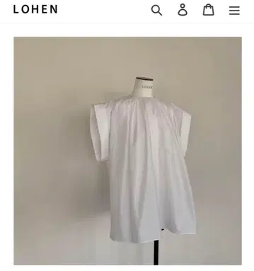 lohen 로헨 개더 턱 볼륨 블라우스 화이트