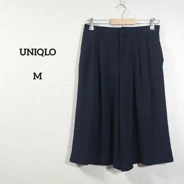 유니클로 가우초 팬츠 블랙 M 넉넉한 여성용
