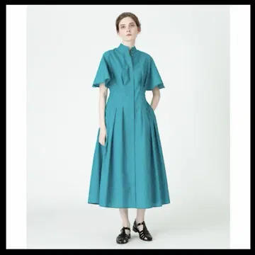 알아바일 코튼/나일론 와셔 프론트 턱 원피스