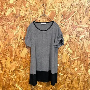 HIROMI YOSHIDA 티셔츠 보더 리본 블랙 여성용