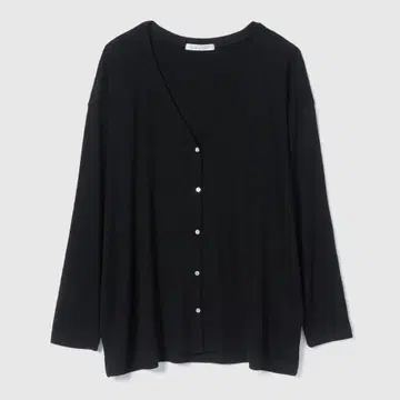 RIB 오버 V넥 가디건