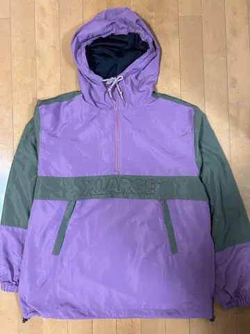 XLARGE 하프 지퍼 자켓 보라색