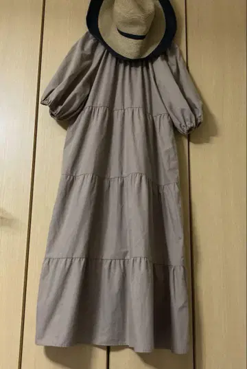 티어드 롱 원피스 안감 있음 L 넉넉한 핏