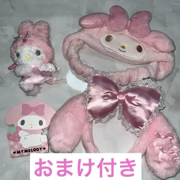 마이멜로디 머리띠 헤어 터번 천사 키링 메모장 덤