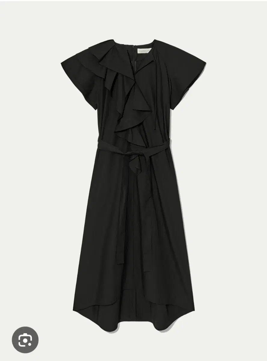 Kinder Salmon Onepiece Fluid Dress Black Long Onepiece