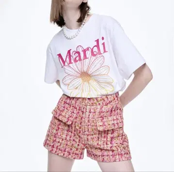 마르디메크르디 Mardi Mercredi 꽃무늬 프린트 티셔츠 새상품