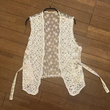 vintage 레이스 베스트 구제 의류 앤티크