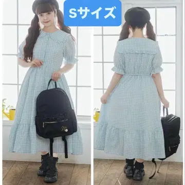 미사용 새상품 아오키 미사코 시마무라 깅엄 체크 원피스