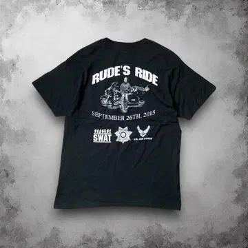 GILDAN 바이커 이벤트 티셔츠 RUDE 기업 로고 AIRFORCE