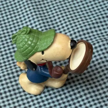 희귀 포켓 인형 스누피 피넛 소프트 비닐 인형 셜록 스타일