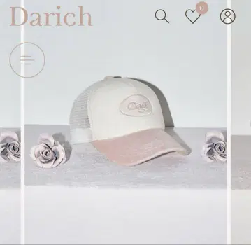 Darich 화이트 핑크 캡