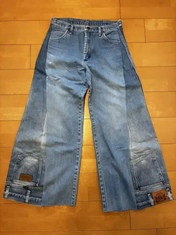 Wrangler 와이드 레그 데님 청바지 리메이크 상품