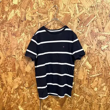 TOMMY HILFIGER 타미힐피거 티셔츠 보더 로고 S