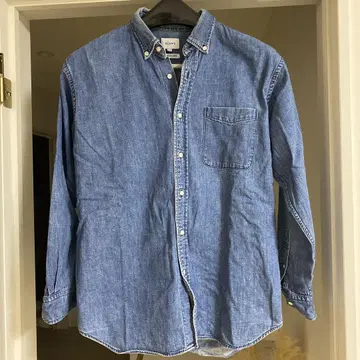 BEAMS M 일본제 데님 버튼다운 셔츠