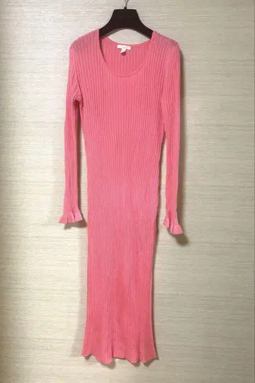 H&M 핑크 썸머 니트 롱 원피스 핑크 마터니티