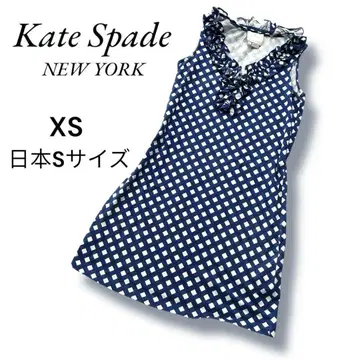 새상품급 Kate Spade 케이트 스페이드 프릴 튜닉 네이비 S 상당
