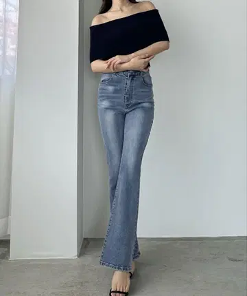 Louere 루에레 스트레치 플레어 데님 팬츠 MT