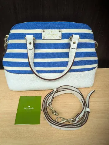 kate spade 케이트 스페이드 2way 백 블루 스트라이프