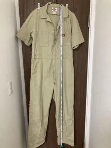 디키즈 베이지 반팔 오버롤