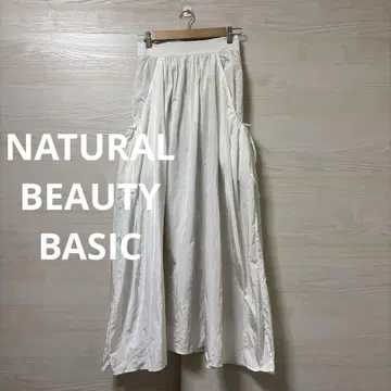 NATURAL BEAUTY BASIC 포켓 개더 타프타 스커트 무지