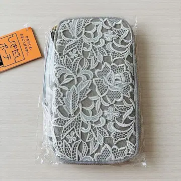 [새상품] 호보닛 치이사이 히키다시 파우치 Flower Lace
