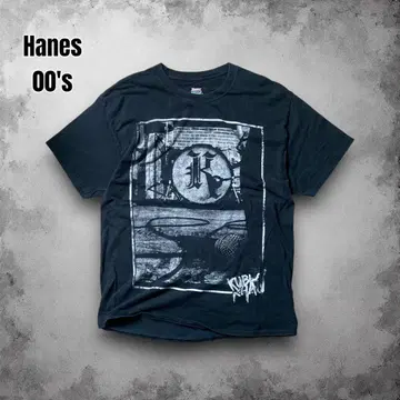 Hanes BEEFY 밴딩 티셔츠 하드코어 오버 사이즈 USA