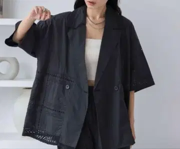패치워크 레이스 W 자켓 지나시스 미사용 새상품 이번 시즌 신상