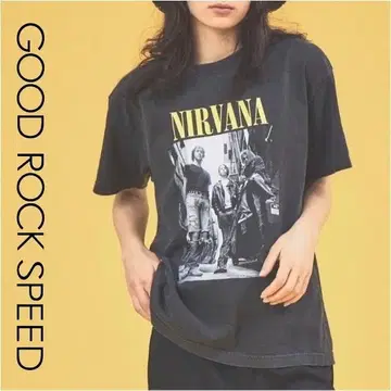 새상품급 GOOD ROCK SPEED NIRVANA 티셔츠 블랙 F