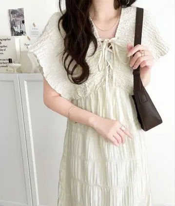 롱 원피스 아이보리
