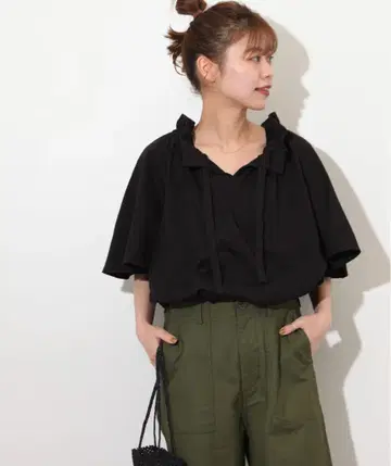JOURNAL STANDARD relume 프릴 리본 티셔츠