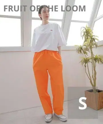 FRUIT OF THE LOOM 9부 팬츠 오렌지 S 남성/여성