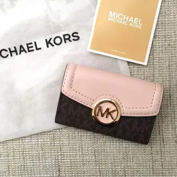 새상품 마이클코어스 MICHEAL KORS 브라운 핑크 키케이스
