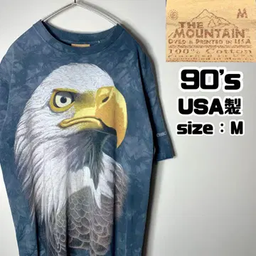 90s THE MOUNTAIN 티셔츠 프린트 이글 애니멀 USA