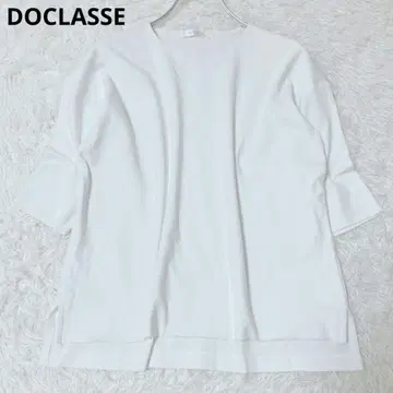 두클라쎄 7부 소매 상의 무지 심플 깔끔한 캐주얼 면 S
