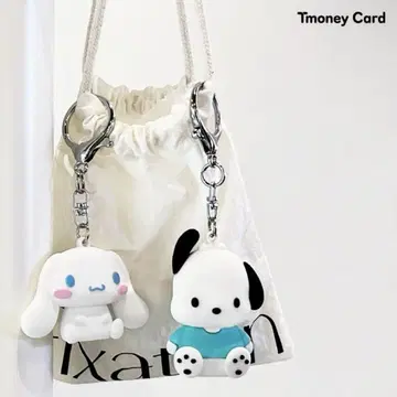 한국 한정판 산리오 키링형 T-money 카드 시나몬 포차코